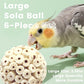 4PCS Bird Toys Sola Balls 2.36'' - Bird Foraging Toy, Sola Atta Ball, Parrot Chew Shred Toy for Sharpening Claws & Beaks for Cockatiel, Parakeets, Conure, Love Birds, Budgie and Small Birds