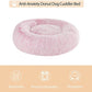 WNPETHOME Calming Dog Bed Cat Bed Donut, Faux Fur Pet Bed Self-Warming Donut Cuddler, Comfortable Round Plush Dog Beds (20 x 20 x 8 Inch, Light Pink)