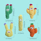 Pawsible Cat Toys for Indoor Cats, 100% Pure Organic Catnip-Filled Toys Without Cotton, Interactive Cactus Kitten Toy for Anxiety Relief, Soft Cute Teething &Chew Toys, 5 Pack