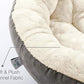 Love's cabin Round Donut Cat and Dog Cushion Bed, 20in Bed for Cats or Small Dogs, Anti-Slip & Water-Resistant Bottom, Super Soft Durable Fabric Pet Beds, Washable Luxury Cat & Dog Bed Gray