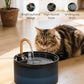 Cat Water Fountain, 71oz/2.1L Cat Fountain for Drinking with Copper Faucet, MISFANS-Designed Pump & Filter, Plastic Automatic Pet Water Fountain Bowl & Dispenser with 3-Pack Replaceable Filters