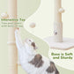 Cat Scratching Posts 33" for Adults Cats, Cat Scratcher with Soft Fabric Covering Base and Durable Sisal Rope, Scratcher with Fun Mouse Hole and Cat Toy for Tall Cats (White)