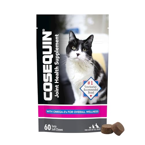 Nutramax Cosequin for Cats Joint Health Supplement, Contains Glucosamine for Cats, Plus Chondroitin and Omega-3s, Supports Joint and Skin and Coat