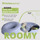 Cattasaurus Peekaboo Cat Cave Donut for Multiple & Large Cats up to 30-45 lbs, 3-in-1 Self Warming Cat Bed, Tunnel & Scratcher for Indoor Cats, Washable & Detachable Small Dog Bed (Light Gray, Large)