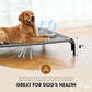 Czpalo Elevated Dog Bed, Raised Outdoor Dog Bed for Large Sized Dogs, Portable Cooling Pet Cot with Breathable & Washable Mesh, Indoor & Outdoor Pet Hammock with Skid-Resistant Feet.