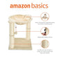 Basics Cat Condo Tower with Hammock Bed and Scratching Post,Easy to Assemble,Plush Hammock,Interactive Hanging Ball,Durable Sisal Scratch Posts for Indoor Cats, 15.8 x 15.8 x 19.7 Inches, Beige