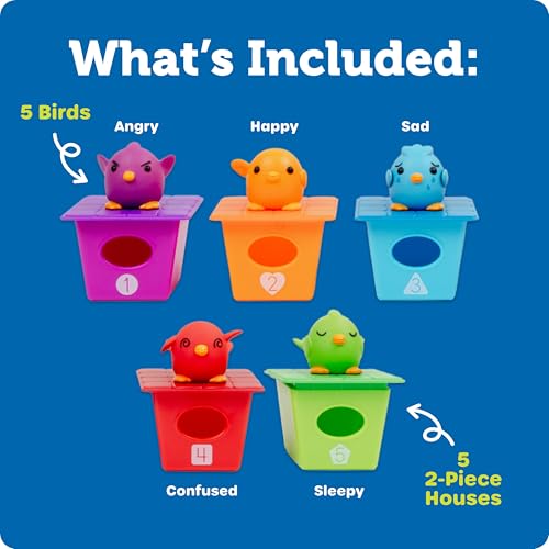 Learning Resources Peek-a-Bird Learning Buddies - 15 Pieces, Age 18 Months+ Toddler Activities, Preschool Toys, Educational Color Teaching