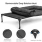 Veehoo Cooling Elevated Dog Bed Add Removable Waterproof Bolster Cushion Mat, Raised Pet Cot with Breathable Teslin Mesh, No-Slip Feet, Dog Couch Bed for Indoor Outdoor, 42x30inches, Black, CWC2331B