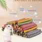 Bissap 72 PCS Rabbit Chew Sticks, Natural Timothy Hay Pumpkin Sugar Beet Carrot Strawberry Rose Dahlberg Daisy Forget-me-not Flower Treat for Bunny Chinchilla Guinea Pig Hamster Small Pet Molar Snack