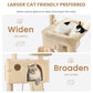 SHA CERLIN 65in Larger Cat Tree Tower Condo for Indoor Kitties/Multi-Level Furniture Activity Center with Wide Base/Cozy Plush Cat Perches/Baskets/Sisal Scratching Posts and Hammock/Beige