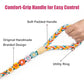 Handmade 5ft Braided Cotton Dog Leash with Unique Floral Handle, Durable and Stylish, Ideal for Small to Large Dogs,Rainbow Mix
