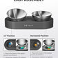 PETKIT 304 Stainless Steel Elevated Cat Bowls&Dog Bowls,Raised Cat Food and Water Bowl Set, Non-Slip, Anti Vomiting 15°Tilted Cat Small Animal Plate