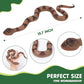2Pcs Realistic Fake Snakes for Garden, Keep Birds & Squirrels Away, Lifelike Snake Toy, Rattlesnake Prank Prop for Halloween, Outdoor Yard Decorations