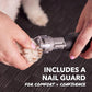 Dremel PawControl 7760-PET Dog Nail Grinder and Trimmer - Cordless & Rechargeable Pet Grooming Tool Kit - Safe for Dogs, Cats, and Small Animals ( Exclusive)