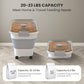 20-23 Lbs Dog Food Storage Container, Collapsible Dog Food Container with Transparent Airtight Lid,Multifunctional Pet Food Storage Container for Dog Cat,Rice,Flour,Pet Food Scoop and Dog Bowl