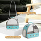 Small Bird Travel Cage Carrier, Portable Parrot Parakeet Carrier with Standing Perch and Comfy Mat, Budgies Carry Transport Bag for Vet Visit Shopping and Outdoor Adventure.