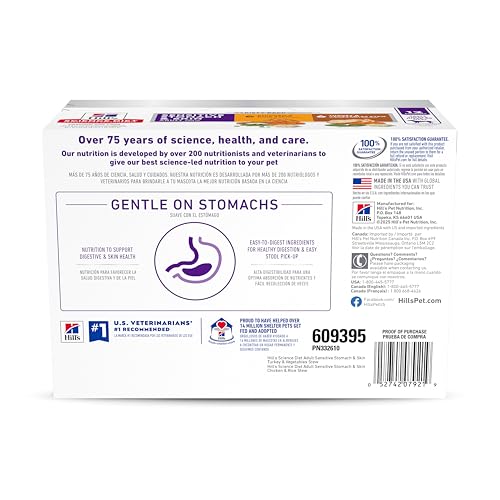 Hill's Science Diet Sensitive Stomach Wet Dog Food – Variety Pack, 12 ct