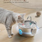 Cat Water Fountain Stainless Steel: 74oz/2.2L Cat Fountain for Drinking - Pet Water Fountain for Cats Inside - Quiet Cats Water Bowl Dispenser - Kitty Drinking Fountains - for Pets& Small Animals