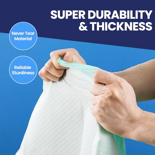 AOZITA 100 Pack Disposable Underpads 30" x 36" Incontinence Chux Pads Ultra Absorbency Protective Bed Pads, Heavy Duty Leakproof Absorbent Bed & Pee Pads for Adult, Senior, Kids and Pet