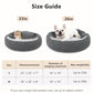 SIWA MARY Small Dog Bed with Attached Blanket, Cozy Donut Cuddler Anti-Anxiety Hooded Pet Beds Calming Cave Bed. Orthopedic Round Puppy Beds for Dogs or Cats Washable, Anti-Slip Bottom, 23inch