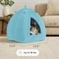 Cat House - Indoor Bed with Removable Foam Cushion - Pet Tent for Puppies, Rabbits, Guinea Pigs, Hedgehogs, and Other Small Animals by PETMAKER