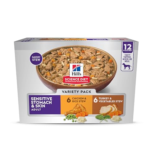 Hill's Science Diet Sensitive Stomach Wet Dog Food – Variety Pack, 12 ct