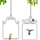 PACETAP Hummingbird Swings and Perches Metal Frame 2 Pack, Wild Bird Swing Outdoor Bird Perch with Wooden Dowel and 2 Hanging Chain for Hanging Indoor, Outdoor, Trunk, Lawn, Patio, Garden (Black)