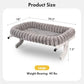 Cloud-Cuddle Cat Window Perch with 4-Sided Bolster, Zipper Design Cushion Window Seat for Window Sill, Sturdy Metal Frame & Easy Assembly Pet Hammock Bed for Indoor Cats (Gray, Large)