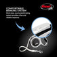 FLEXI® New Comfort Tape Retractable Dog Leash for Large Dogs Upto 110 lbs. – 26 ft., Nylon, Grey/Black| Tangle Free Pet Walking Leash with One-Handed