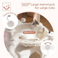 Cat Tree 32 Inches Small Cat Tree for Large Cats Adult Cat Tower with Scratching Post,15.7”Large Hammock and Self Groomer, and Removable Top Perch and Wide Condo for Indoor Cats-Beige