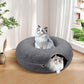 Cat Caves for Indoor Cats, Large Cat Tunnel for Multiple & Large Cats, Scratch Detachable Peekaboo Cat Cave Bed, Kitten Donut Kitty Hideaway Up to 45 Lbs