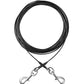 Dog Tie Out Cable,50ft Dog Run Cable,Tie-Out Cable for Small Dogs Up to 60 lbs,Dogs Leash Tether for Yard,Camping and Outside