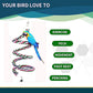 94.4inch Length Colorful Cotton Bendable Rope Perch Swing Bird Chew Toys  Parrots Cage Toys with Bell Swing Climbing Standing Bungee Bird Toys for Regular to Big Size Birds