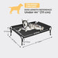 Veehoo Cooling Elevated Dog Bed, Raised Pet Cot with Guardrail & Slope Headrest, Durable & Breathable Teslin Mesh, Non-Slip Feet, Washable Dog Sofa