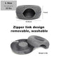 Large Cat Tunnel Bed for Indoor Cats with 3 Toys, Scratch Resistant Donut Cat Bed, Up to 30 Lbs (L 24x24x11, Dark Grey)