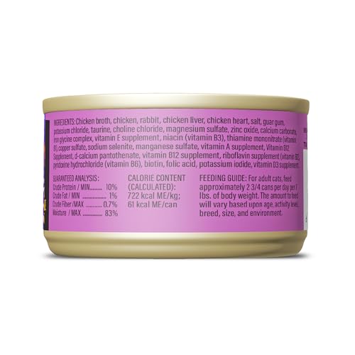 Tiki Cat After Dark Shreds Wet Cat Food, Rabbit & Chicken Liver, 3 oz. Can (12 Count)