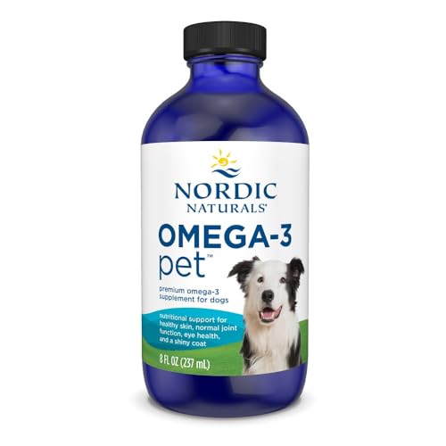 Nordic Naturals Omega-3 Pet, Unflavored - 8 oz - 1380 mg Omega-3 Per Teaspoon - Fish Oil for Medium to Large Dogs with EPA & DHA - Promotes Heart