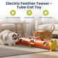 PAWSPIK Electric Feather Teaser Tube Cat Toy, Interactive Automatic Cat Toy for Indoor Cats, Smart Random Feather Play, Long Battery Life, Pet-Safe