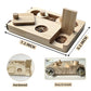 FlidRunest Wooden Bird Foraging Puzzle Toys for Parrots, Parakeet, Cockatiel, Sun Conures - Birds Interactive Mental Enrichment Toy, B ird Seed Slow Feeder Toy for Cage
