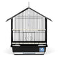 Prevue Pet Parakeet Manor Bird Cage with Handle - Versatile Carrier for Home or Travel, Small Bird Accessories, Easy Storage, Ideal for Canaries, Budgies, Finches, Parakeets, and More - Black