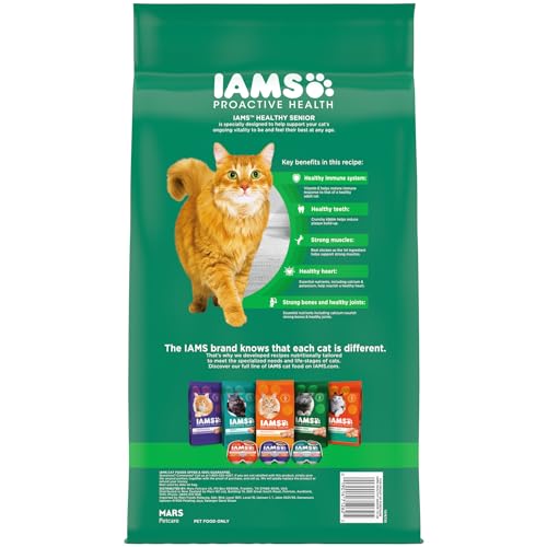 IAMS Proactive Health Healthy Senior Dry Cat Food with Chicken, 7 lb. Bag