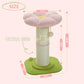 PEQULTI Flower Cat Scratching Post, Small Cat Tree, Scratcher for Indoor Cats with Super Thick Scratching Post [Dia=5.5''], Removable Flower Bed, Cat Scratch Post with Spring Ball, Pink