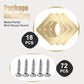 Hotop 18 Pcs 1 1/2'' Opening Metal Bird House Guard Portal Bird House Hole Protector with Copper Open Protector Guards for Eastern Bluebird Rooms Sparrow Houses(Opening)