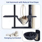 Gitelsnour Cat Tree, Cat Tower for Indoor Cats, 43.3 inch Cat Tree Tower with Sturdy Steel Tube, Hammock, Cat Condo for Small Cats and Kittens, Scratching Post, Smoky Gray GCT004SG