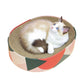 ComSaf Cat Scratcher Cardboard Bed Lounge Couch for Indoor Cats Oval Shape 17"x13", Kitty Cat Scratching Pad Recycle Corrugate Scratcher Long Lasting Furniture
