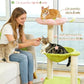 MUTTROS Flower Cat Tree, 28" Cat Tower with Cozy Flower Perch, Large Hammock for Indoor Small Cats, Cute Cat Tree with Sisal Scratching Post and Fur Toy Ball for Kittens, Pink