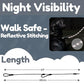 6 Foot Dog Leash, Two Extra Padded Handles, Locking Carabiner Clip, Reflective for Night Visibility, Weatherproof, Heavy Duty Rope Leash, Roam Gear