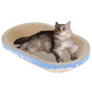 Cat Scratcher, 23.6x14.9 inches Cardboard Cat Scratchers for Indoor Cats, Large Cat Scratching Board, Oval Cat Scratch Pad Bed with Catnip