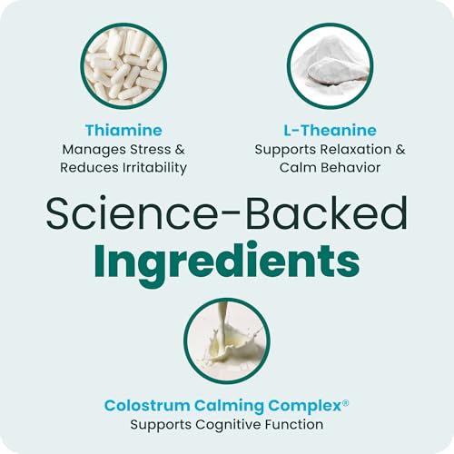 VetriScience Calm & Confident Chews, Composure Clinically Tested Calming and Anxiety Supplement for Dogs, Reduce Stress and Fear, Ideal for