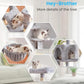 Hey-brother Cat Tree with Large Hammock, Multi-Level Cat Tower for Indoor Cats, Cat Condo with Sisal-Covered Scratching Posts and Top Perch, Light Gray MPJ050W